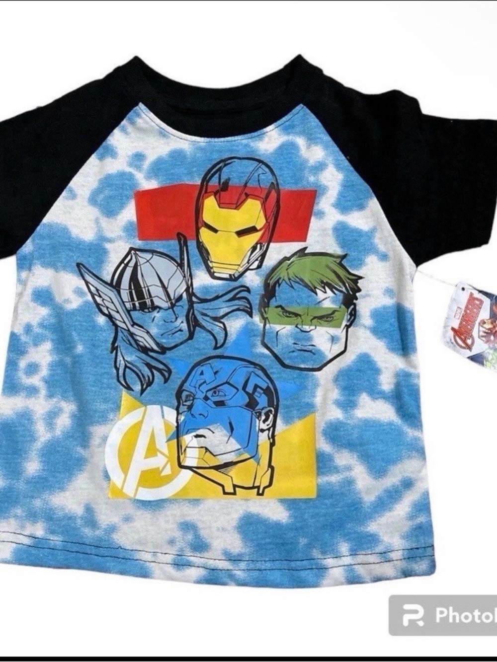 Marvel Avengers Toddler Boys Shirt Tie Dye Raglan T-Shirt Captain America 4/5